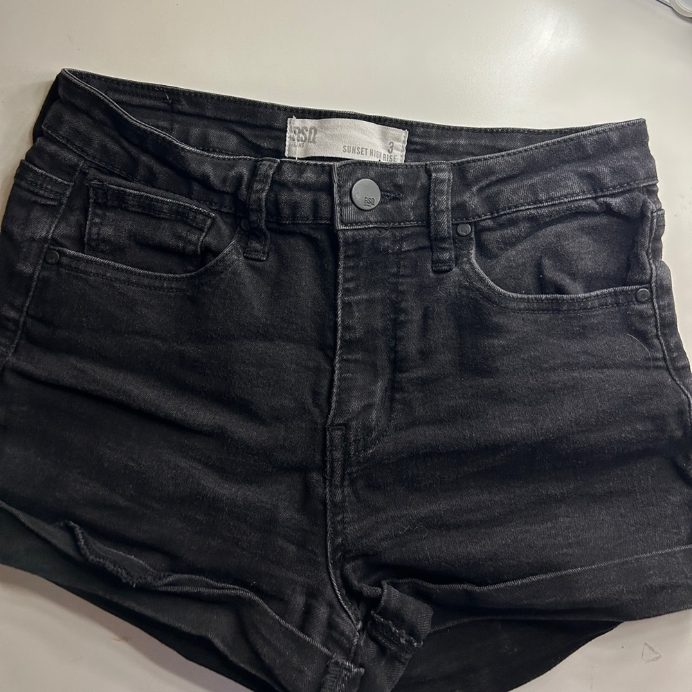 Black Jean Shorts